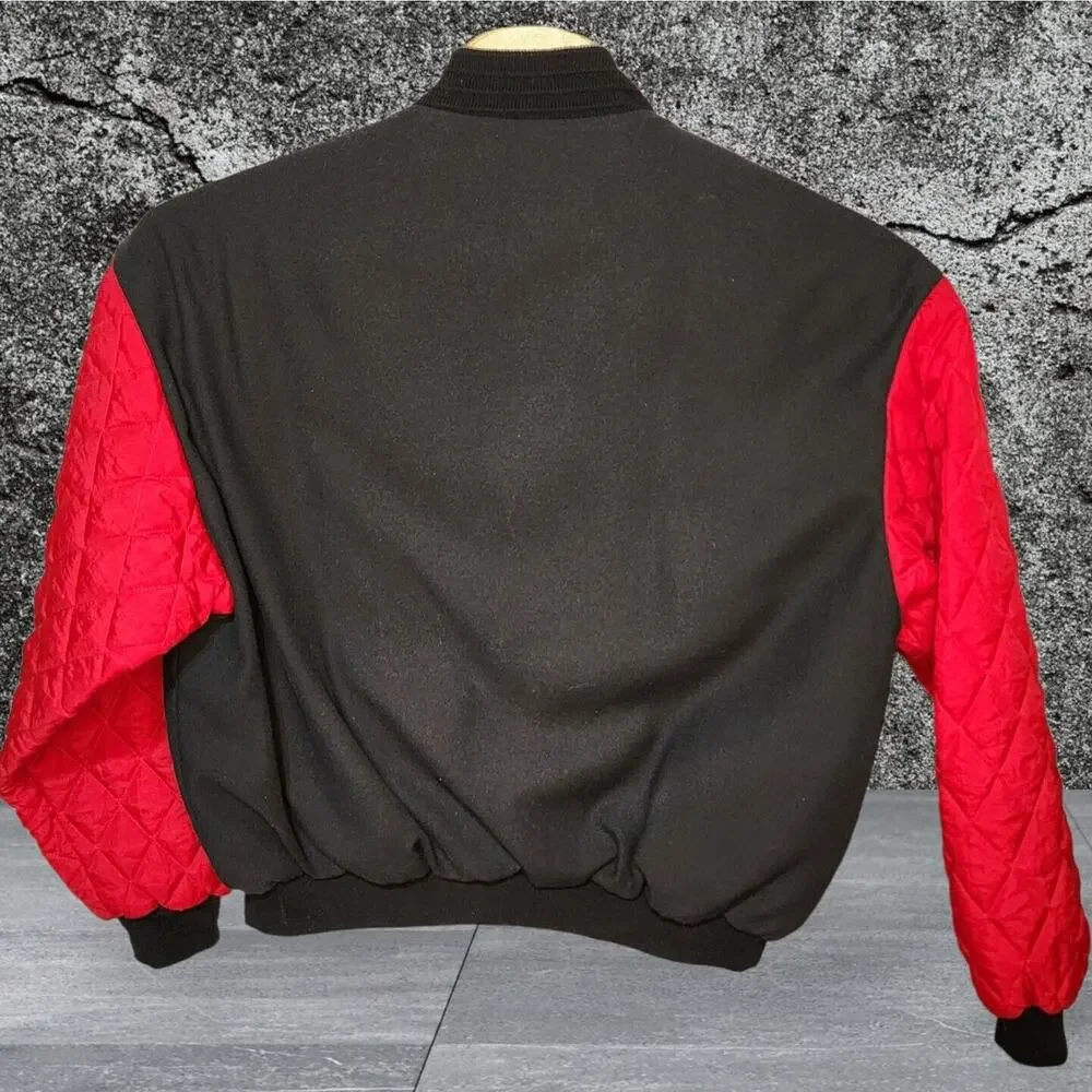 VTG Swingster Texaco Nigel Mansell Bomber Satin Full Zip Jacket XL Made In USA